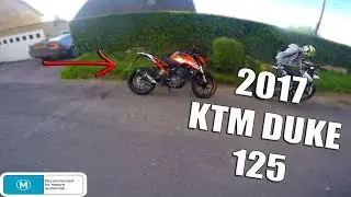 2017 KTM DUKE 125 Test Ride Review | STOCK EXHAUST