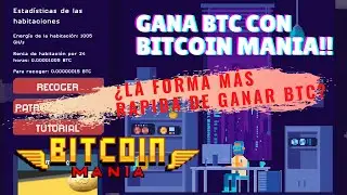🤑 BITCOINMANIA juego GANA BTC 🤑 bitcoin GRATIS!! 😲 Con esta MINERIA EN LA NUBE 👾👾