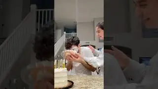 Threw cake on my brothers FACE😅 #birthday #brother