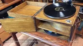 Antique Portable Gramophone. Gorgeous Sound. Circa 1910