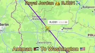 Royal Jordan RJ281 Amman 🇯🇴 To Washington 🇺🇸 #aviation #pilot #flight #planespotting #travel #fly 