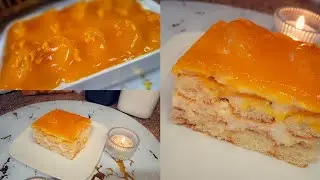 تحلية بالمندرين 🍊🍊🍊🍊 سهلة خفيفة و منعشة بما أنه موسم الحمضيات  خبيها واعمليها لسهرة رمضان