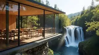 Peaceful Waterfall at Night | Natural Sleep Aid with No Music – 1 Hours
