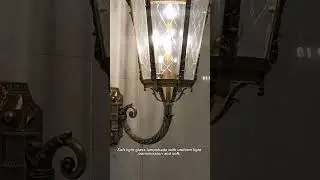 Antique European pure brass wall sconce