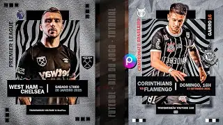 Como Fazer Arte de Jogador de Futebol - Dia do Jogo - Football Matchday Poster Edit Tutorial PicsArt
