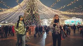 🎄Winter Moscow walk city center nightlife 4K