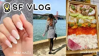 SF VLOG🌉 crissy field, golden gate bridge, sushi🍱 & kimchi stew🥘, new nails💅, shopping (Zara & VS)