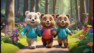 Three Little Bears in the Forest | Fun Kids Song | Playful Woodland Adventure Rhyme