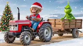 Monkey Jax VS The Silly Grinch! 🎄🤡 Christmas Prank Battle on The Farm! 😂