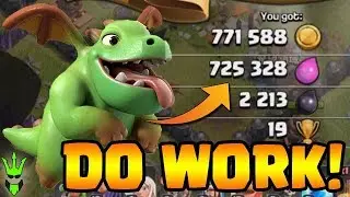 Baby Dragons DO WORK! - Let's Play TH9 Ep.21 - Clash of Clans - TH9 Farming