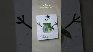 DIY shaker card for Xmas ⛄🎄 #cardmaking #snowman #christmas #giftideas #ytshorts #viralshorts #xmas