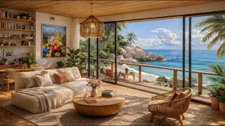 Morning Jazz with Sea View for Relaxation & Inner Peace | Gentle Coastal Jazz Ambience