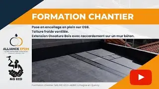 Toiture froide ventilée EPDM Pose encollage en plein sur OSB