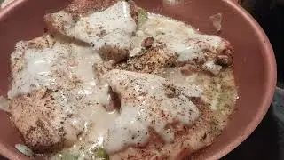 2:44am-Feb 1st, 2025-Sauteeing Cod and Haddock filets in Old Bay-Lemon Butter-and Classico Alfredo!