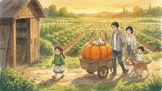 🍂 A Cozy Autumn Celebration with Pumpkin Soup & Fresh Bread | Ghibli-Style Anime Video 🍞🎃