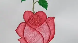 Easy Rose Drawing | Beautiful Rose Flower Drawing for Beginners | How to Draw a Rose Step by Step