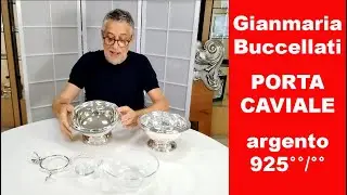 VENDUTI!! BUCCELLATI Il top dell'argenteria Italiana. Portacaviale Caviar holder Sterling Silver 925