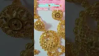 Premium 22Karat Gold Plated Turkish Design Gold Necklace & Chandbali Earring #turkey #gold #necklace