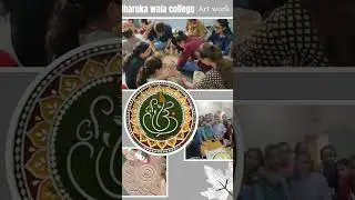 dharukawala college art class sree Ganesha merror and mud art in student work