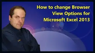 How to change Browser View Options for Microsoft Excel 2013