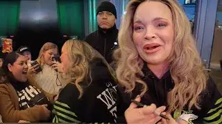 Trisha Paytas Sings With Fan Outside Beetlejuice Broadway Stage Door 🎶