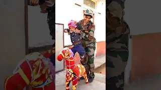 Rudra ko Ghode 🐎 per baithana hai #shorts #horse #army #maa