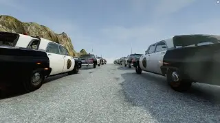 20 POLICE CARS RACE IN DOWNHILL MADNESS! [BeamNg Drive mods]