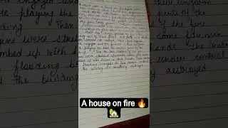 paragraph on A house on fire 🔥 # paragraph # holiday Home # shorts