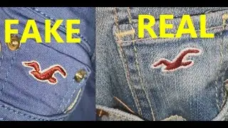 Hollister jeans real vs fake comparison. How to spot counterfeit Hollister California