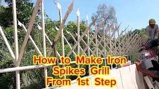 How to Make and install of Iron Grill Spikes Security Razor Wire #chainlink #Fence