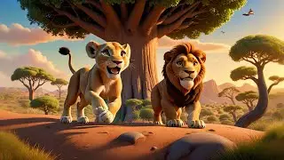 Four Laughing Lions Roar with Glee | Jungle Animal Song for Kids | Nursery Rhymes and Baby Songs