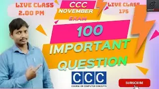 CCC NOVEMBER EXAM 2022 CCC TOP QUESTION ANSWER CCC NOVEMBER ADMID CARD DOWNLOAD  GMINDTEH
