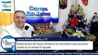 Gobernaci&oacute;n del Cauca fortalece la movilidad rural con placa huella en la vereda El Agrado d Popay&aacute;n