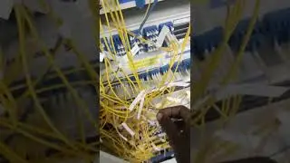 Fiber Cross connection at a live data center.