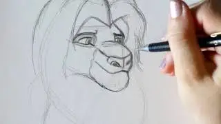 How to Draw SIMBA from Disney's THE LION KING