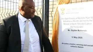 GAYTON MCKENZIE AT MITCHELLS PLAIN HIGH SCHOOL.. ENTRANCE AND PERFORMANCES