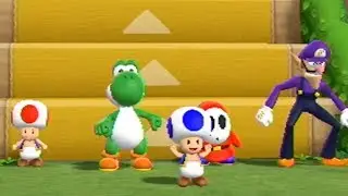 Mario Party 9 - Step It Up - Toad vs Shy Guy vs Waluigi vs Yoshi
