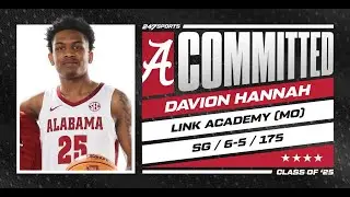 WATCH: 4-star SG Davion Hannah commits to Alabama | No. 37 Overall Prospect