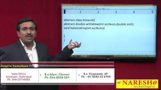 Abstract Class and Abstract Methods | Java Tutorial|By Mr.Satish.B