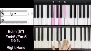 how to play Edim7 on piano in 42 secs