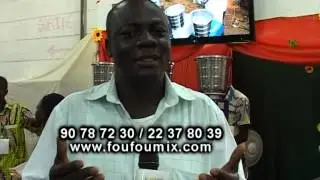 Machine à faire du foufou, fufu, foutou à la Foire Internationale de Lomé