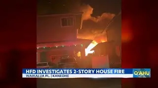 Kaneohe house fire leaves 2 displaced, flames spread to nearby homes