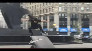 Hawaii's Steven Stinson goes skating in New York