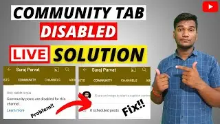 Community Tab Disable Ho Gaya Hai Enable Kare | Why Community Tab Disable ? | Fix Community Tab