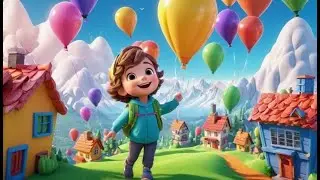 Balloon Colors Fly Up High | Color Learning Song for Kids | Fun Floating Rhyme for Toddlers