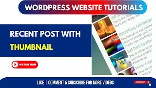 How to Add Post with Thumbnails in Blog Post Sidebar | Recent Post with Thumbnail Plugin Tutorials