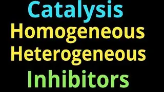 Catalysis , Homogeneous catalysis , Heterogeneous catalysis , Inhibitors, Promoters  .