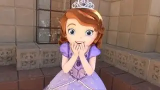 Sofia the First Meet & Greet, Disney California Adventure - Sofia Shows Us Her Dress & Shoes