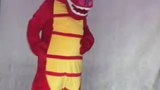 Red Dragon Mushu Dinosaur Mascot Costume Animal