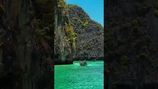 Drifting Dreams: Exploring Koh Phi Phi's Limestone Cliffs on a Long Tail Boat! #thailand #krabi